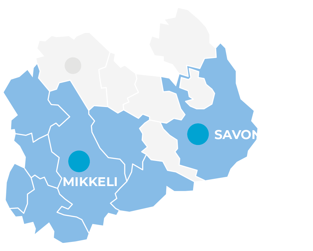 Etelä-Savon kartta.